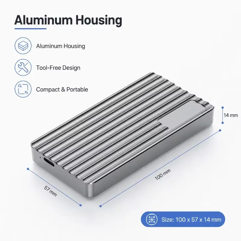 AP01 voor aluminium M.2 NVMe S - Usb4 40Gbps External Ssd 8Tb recensie en prijs